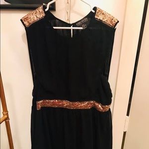 Black & Gold Sequin Dress